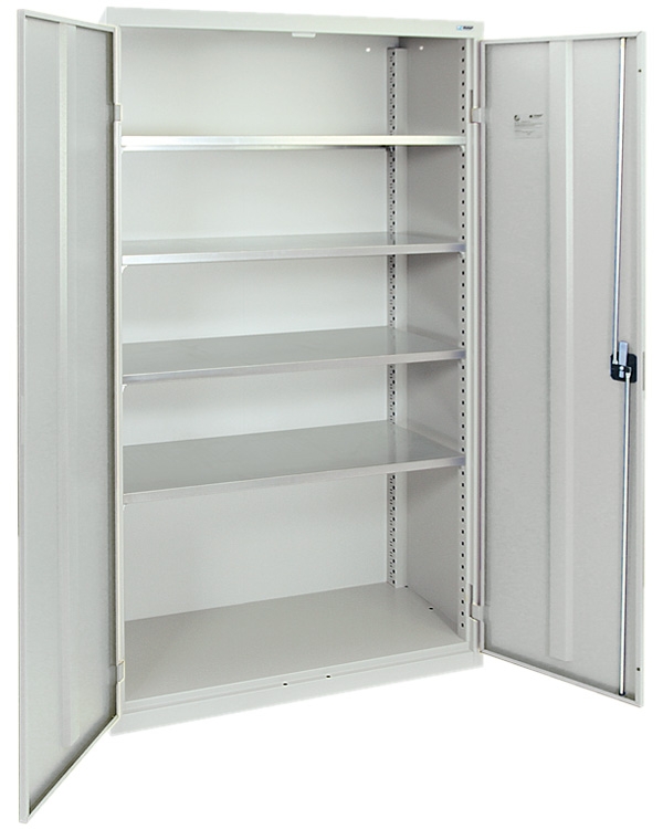 Flügeltürenschrank, lichtgrau