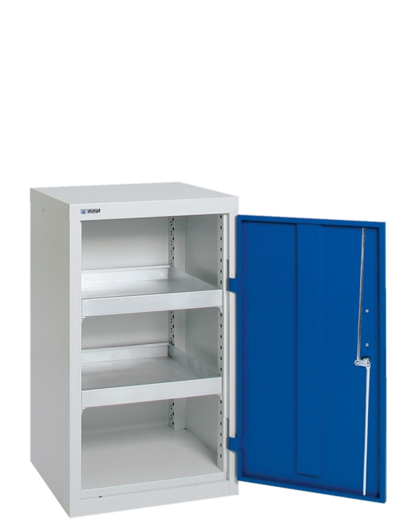Umweltschrank Basic-1, lichtgrau/blau