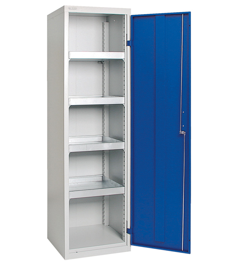 Umweltschrank Basic-3, lichtgrau/blau
