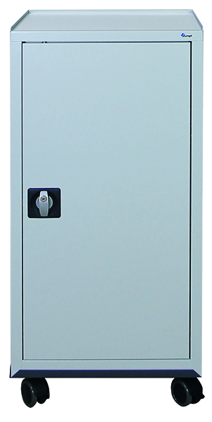 Werkzeugschrank fahrbar, Höhe 110 cm, lichtgrau