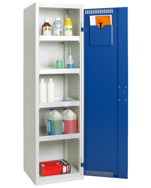 Umweltschrank Basic-Plus-3, lichtgrau/blau