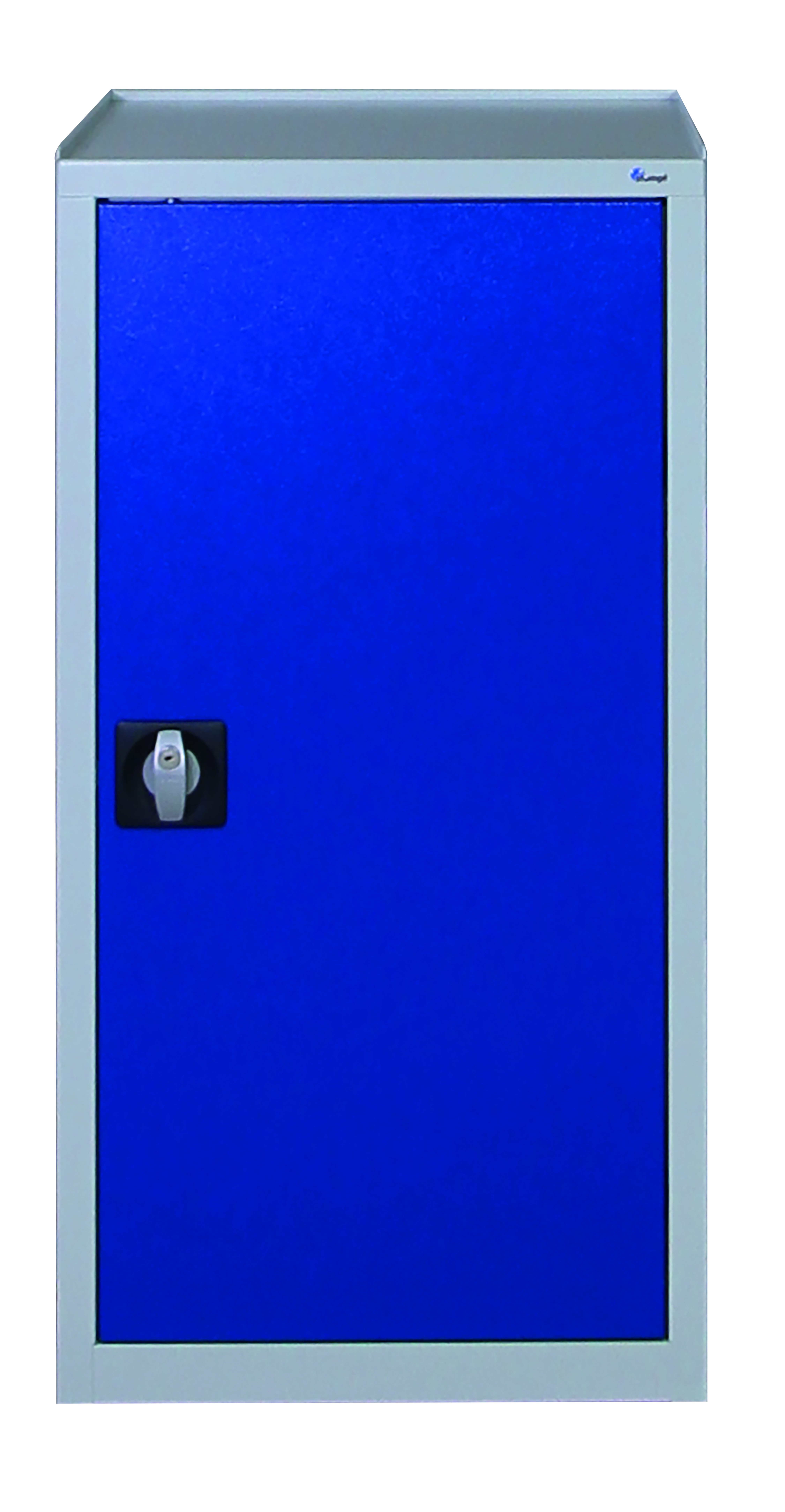Werkzeugschrank, Höhe 100 cm, lichtgrau / enzianblau