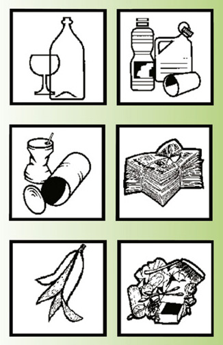 Piktogramm-Set, 6 Stück