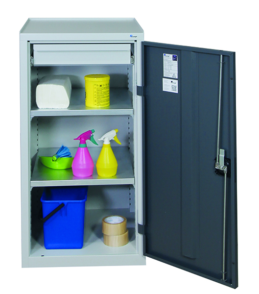 Werkzeugschrank, Höhe 100 cm, lichtgrau / anthrazitgrau
