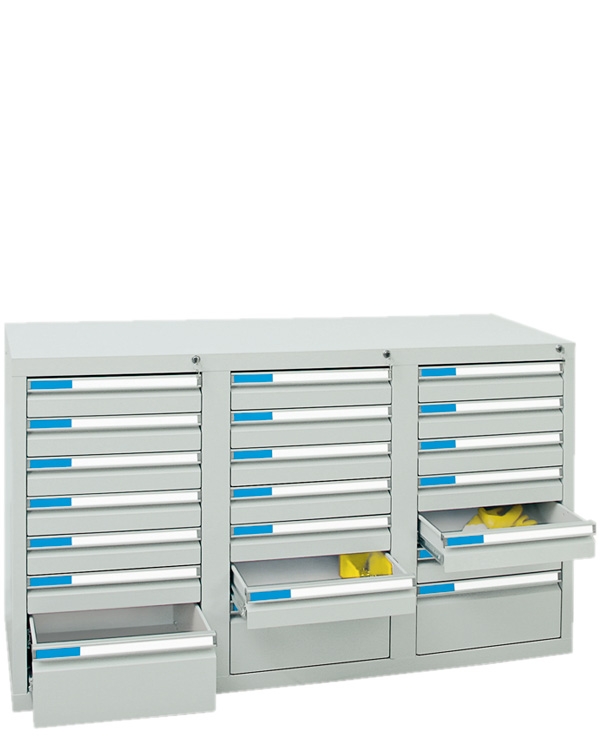 Schubladenschrank Serie ESTA-3, Teleskopauszug