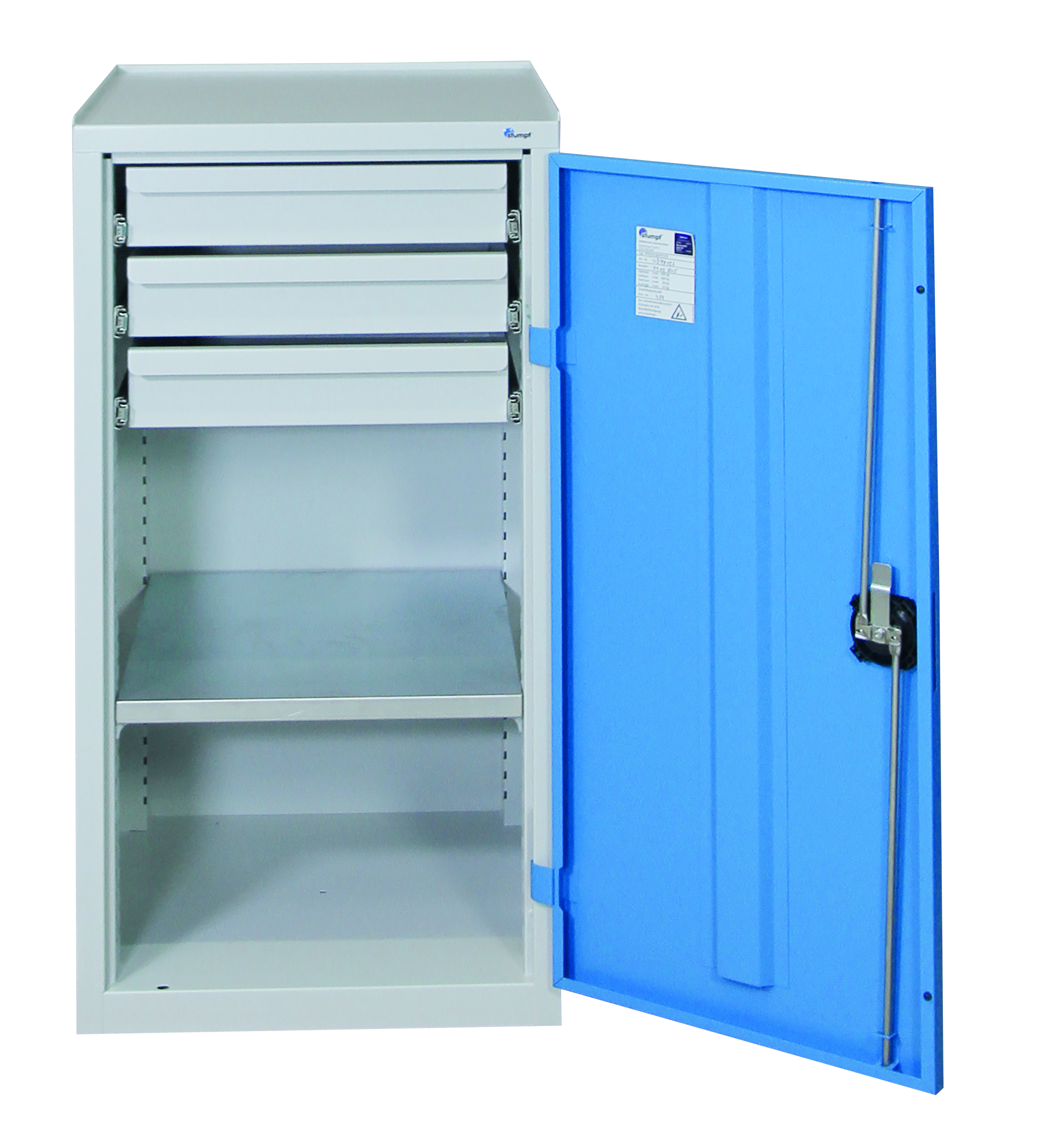 Werkzeugschrank Serie 2000, lichtgrau/lichtblau