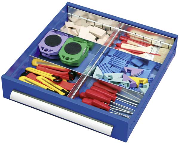 Schublade 100 mm für Serie T10035, enzianblau