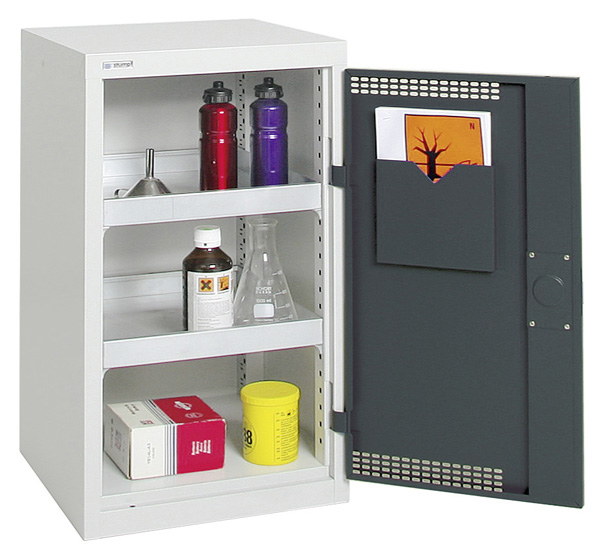Umweltschrank Basic-Plus-1, lichtgrau/anthrazitgrau
