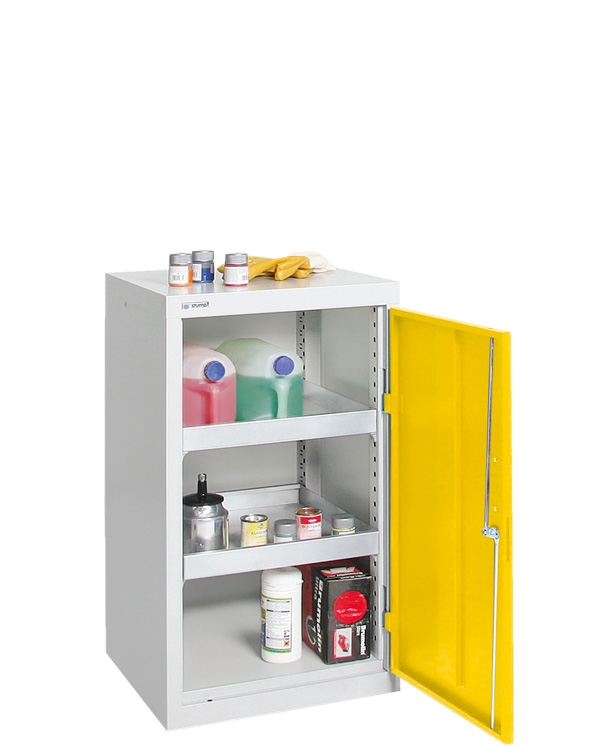Umweltschrank Basic-1, lichtgrau/gelb