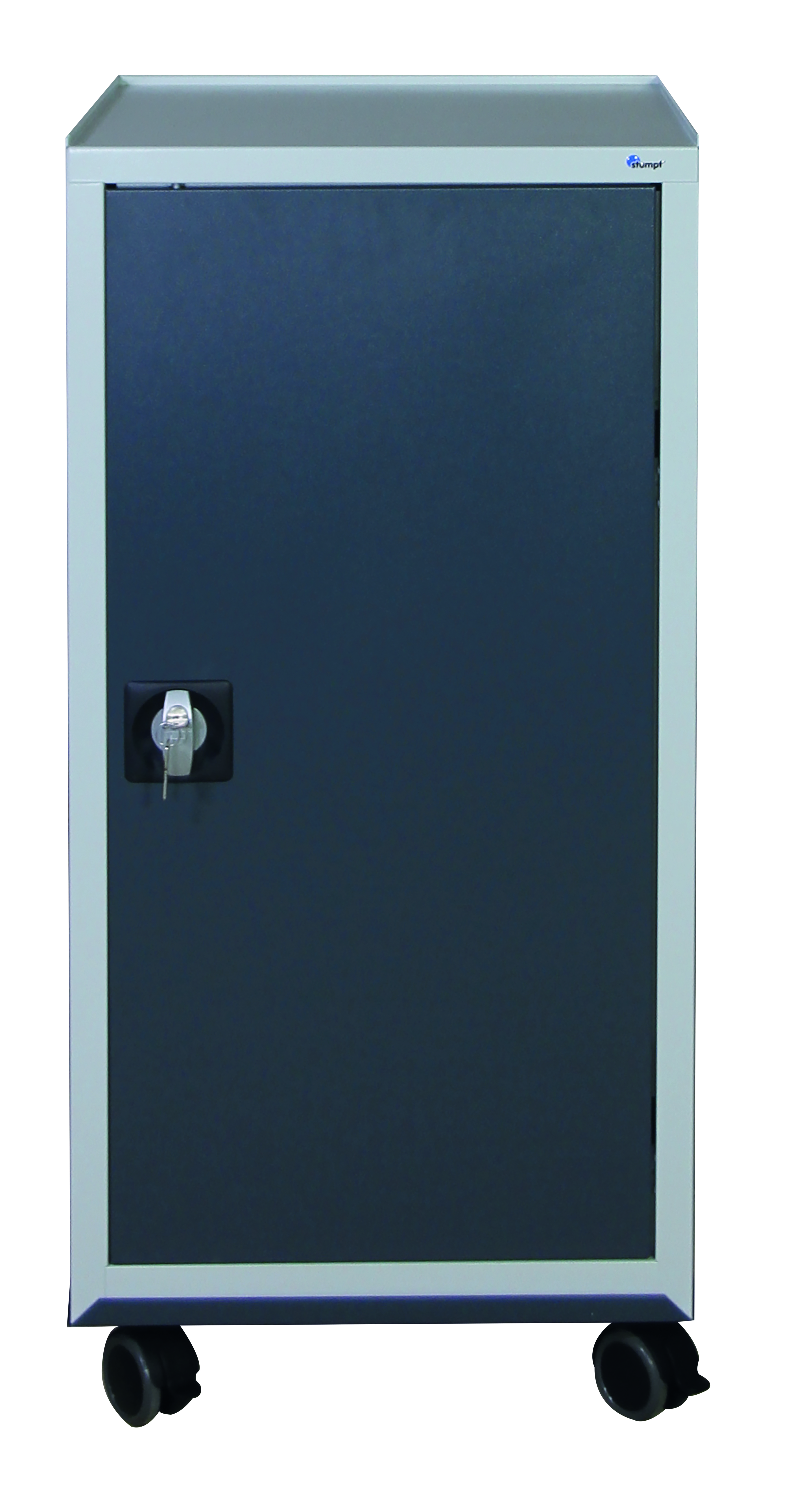 Werkzeugschrank fahrbar, Höhe 110 cm, lichtgrau / anthrazitgrau