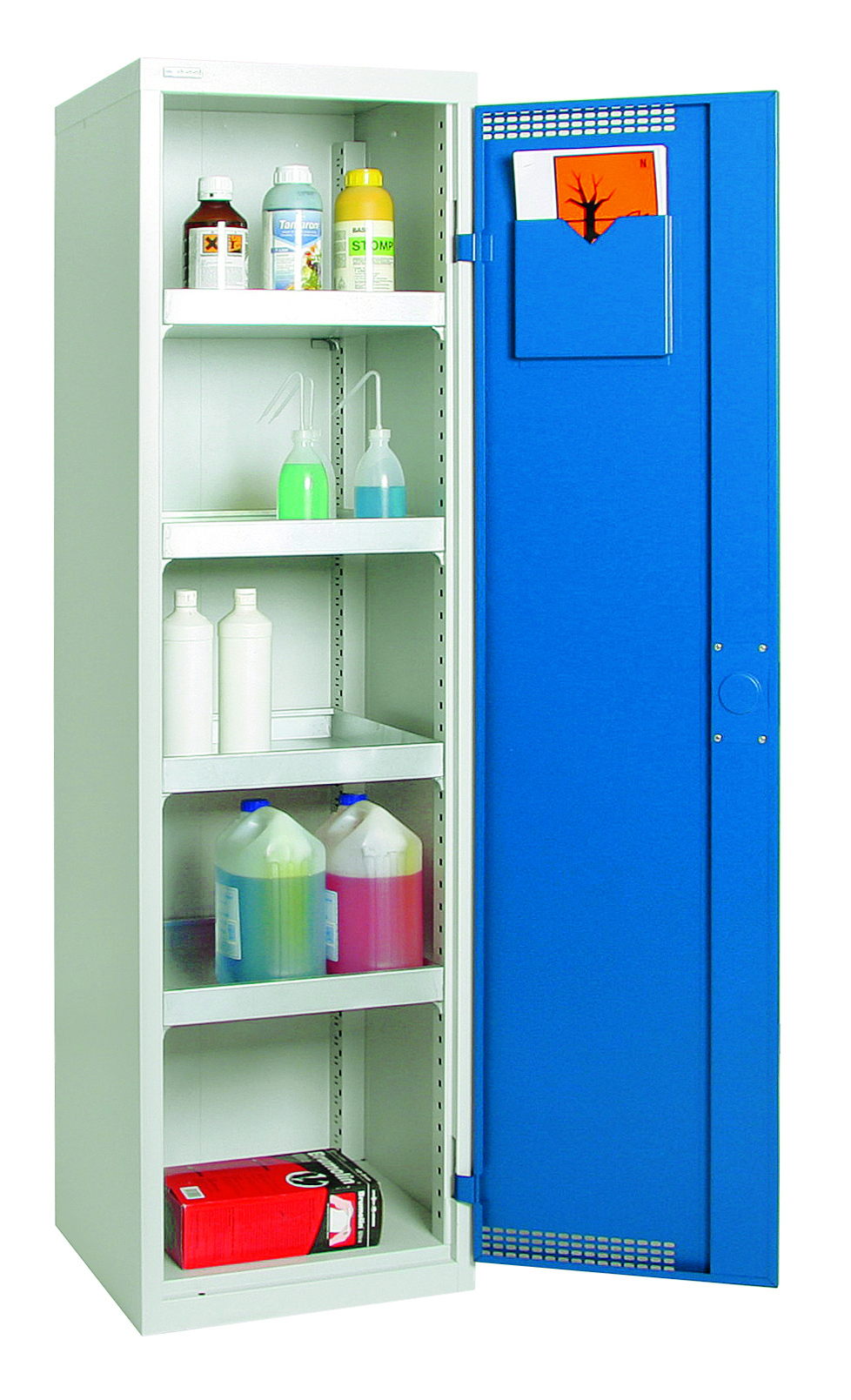 Umweltschrank Basic-Plus-3, lichtgrau/lichtblau
