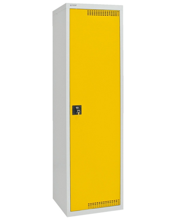 Umweltschrank Basic-Plus-3, lichtgrau/gelb