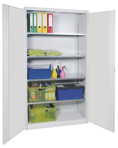 1950 Universal-Stahlschrank mit 4 Fachböden, Abm.1950x1000x400 mm (HxBxT)