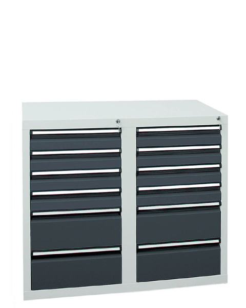 Schubladenschrank Serie ST 410-2, mit Teleskopführungen