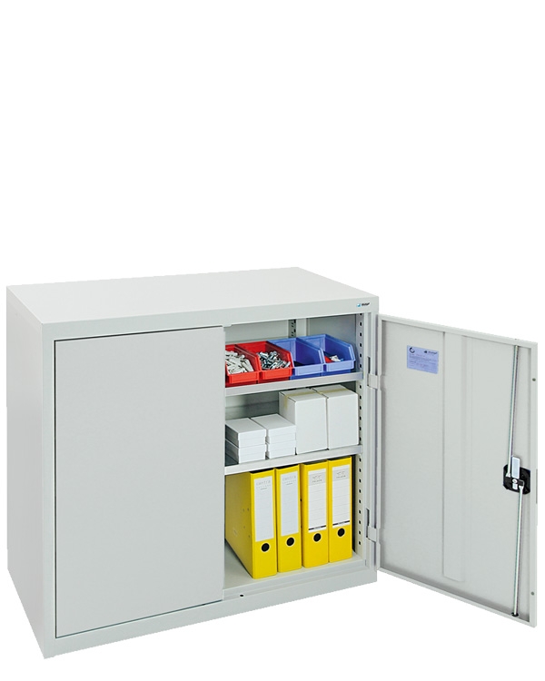 Flügeltürenschrank, lichtgrau/lichtgrau