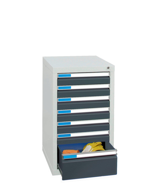 Schubladenschrank Serie ESTA-1, Teleskopauszug