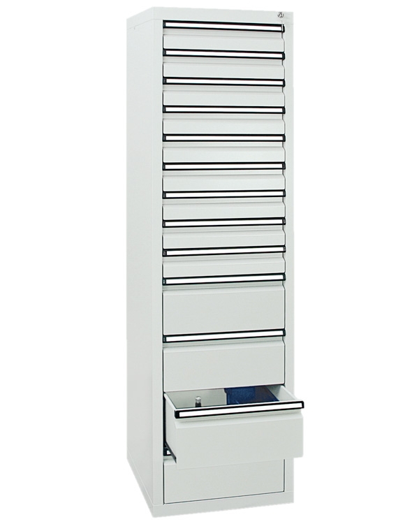 Schubladenschrank Serie ST 410-5, mit Teleskopführungen