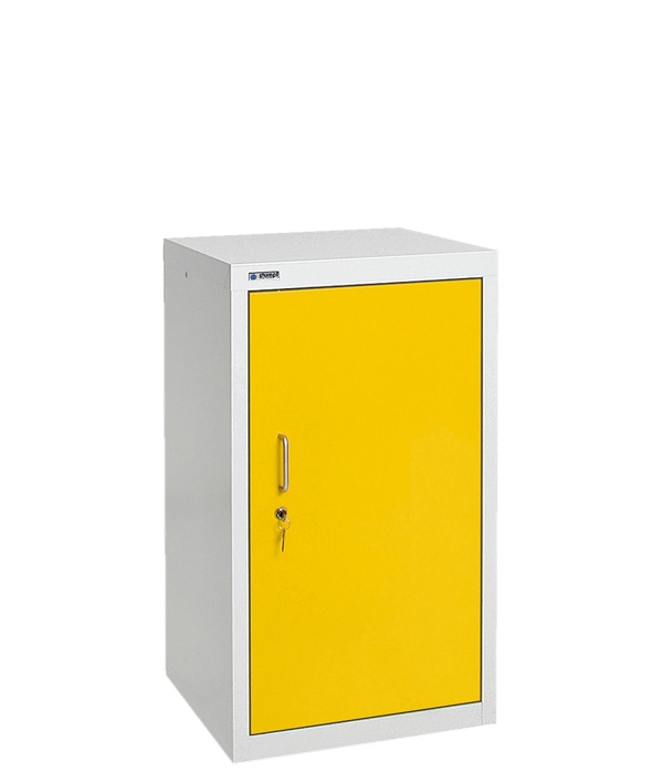 Umweltschrank Basic-1, lichtgrau/gelb