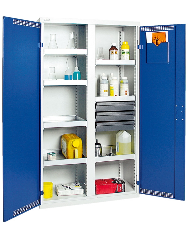 Umweltschrank StawaR-5, lichtgrau/blau