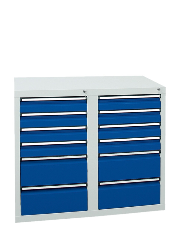 Schubladenschrank Serie ST 410-2, mit Teleskopführungen