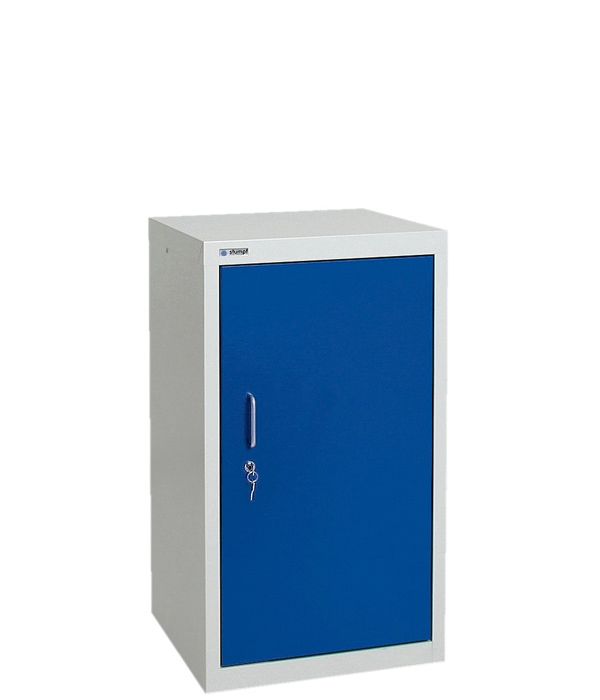 Umweltschrank Basic-1, lichtgrau/blau