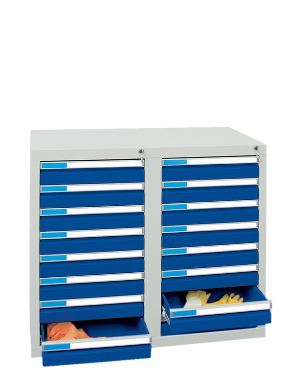Schubladenschrank Serie ESTA-2, Teleskopauszug