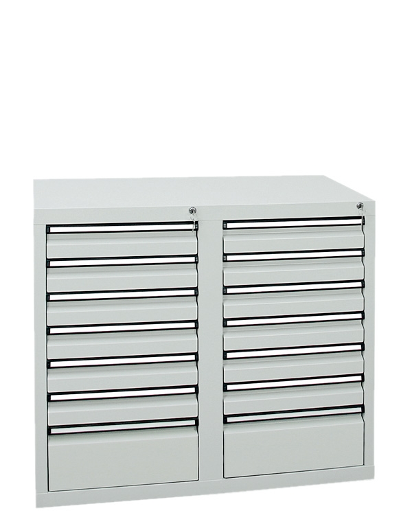Schubladenschrank Serie ST 410-2, mit Teleskopführungen
