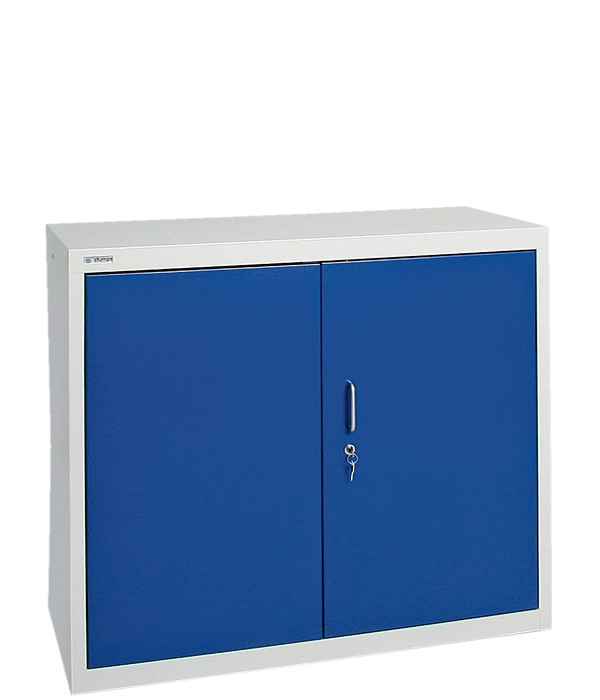 Umweltschrank Basic-2, lichtgrau/blau