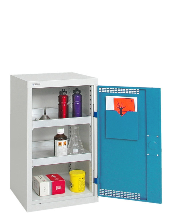 Umweltschrank Basic-Plus-1, lichtgrau/lichtblau