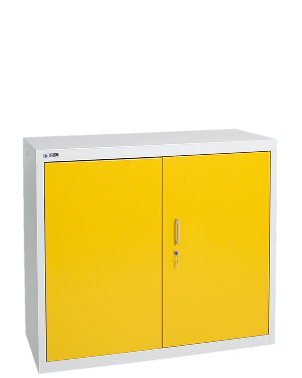 Umweltschrank Basic-2, lichtgrau/gelb
