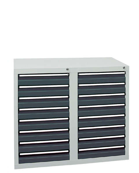 Schubladenschrank Serie ST 410-2, mit Teleskopführungen