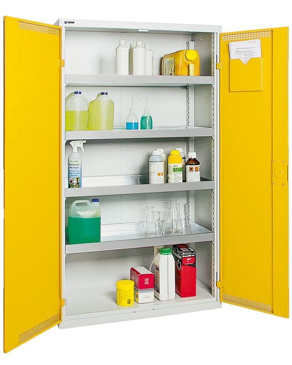 Umweltschrank StawaR-4, lichtgrau/gelb