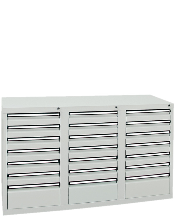 Schubladenschrank Serie ST 410-3, mit Teleskopführungen
