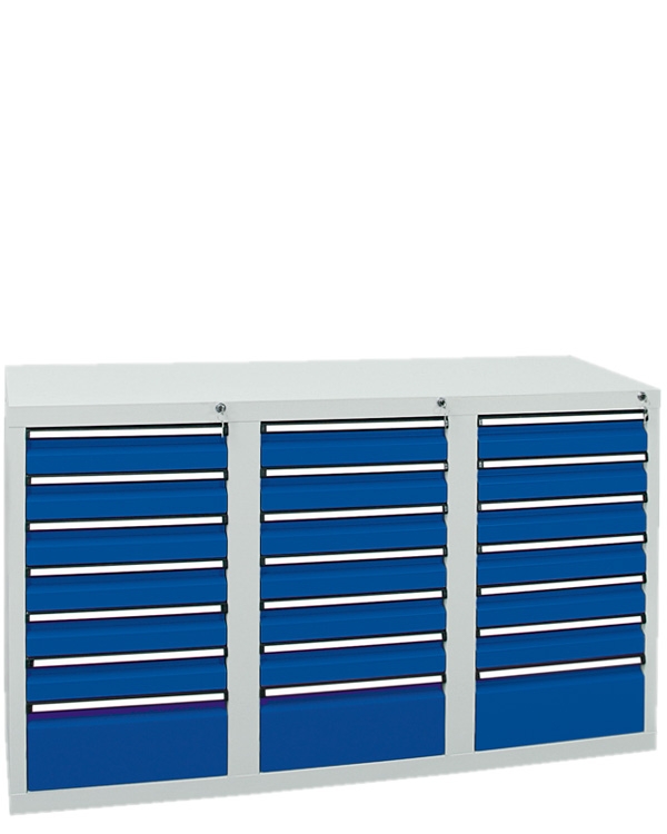 Schubladenschrank Serie ST 410-3, mit Teleskopführungen