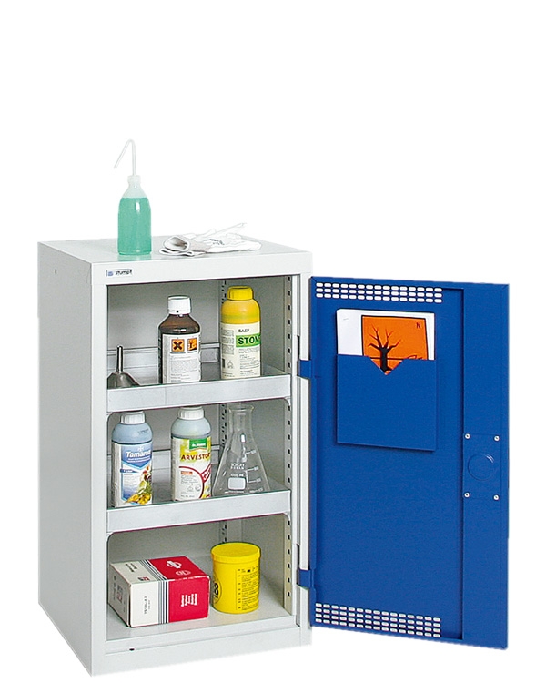 Umweltschrank StawaR-1, lichtgrau/blau