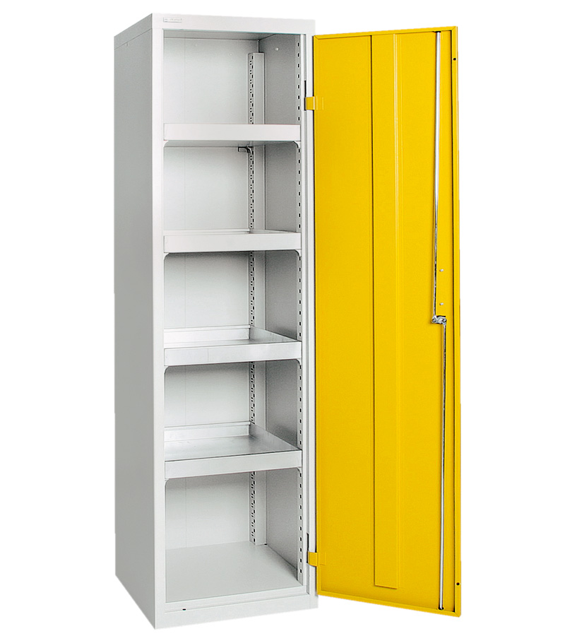Umweltschrank Basic-3, lichtgrau/gelb