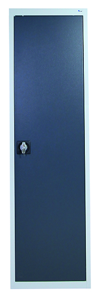Werkzeugschrank-Säule, Höhe 180 cm, 4 Fachböden, lichtgrau / anthrazitgrau
