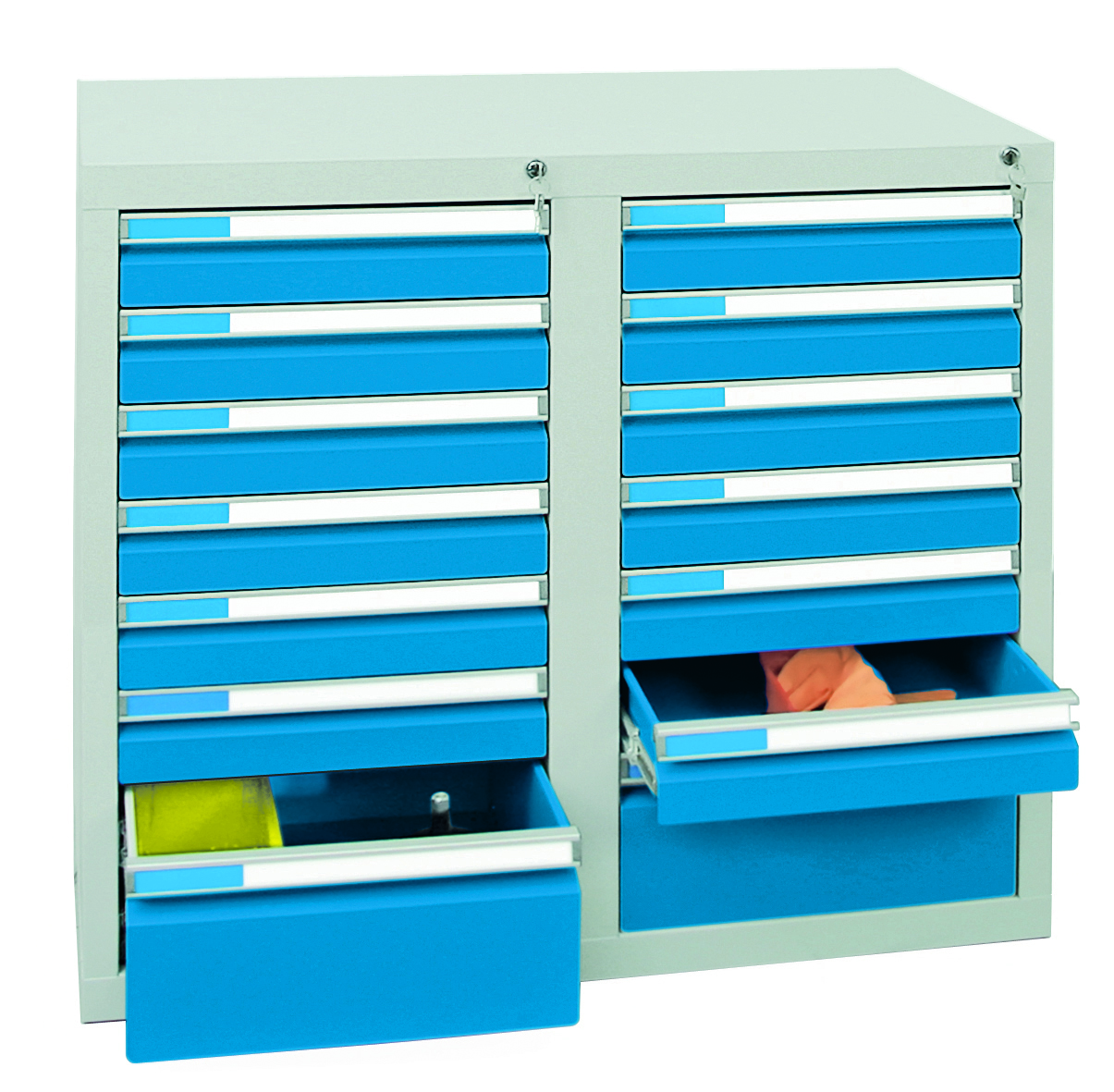 Schubladenschrank Serie ESTA-2, Teleskopauszug