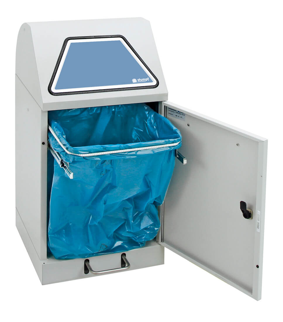 Abfalltrennung Modul-Vario 45, ProSlide-System, Trethebel, lichtgrau