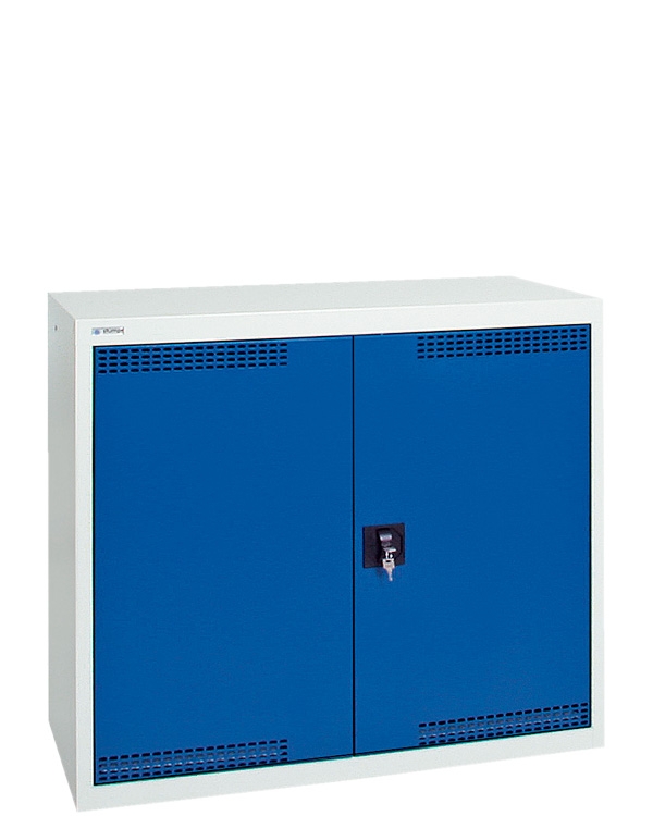 Umweltschrank Basic-Plus-2, lichtgrau/blau