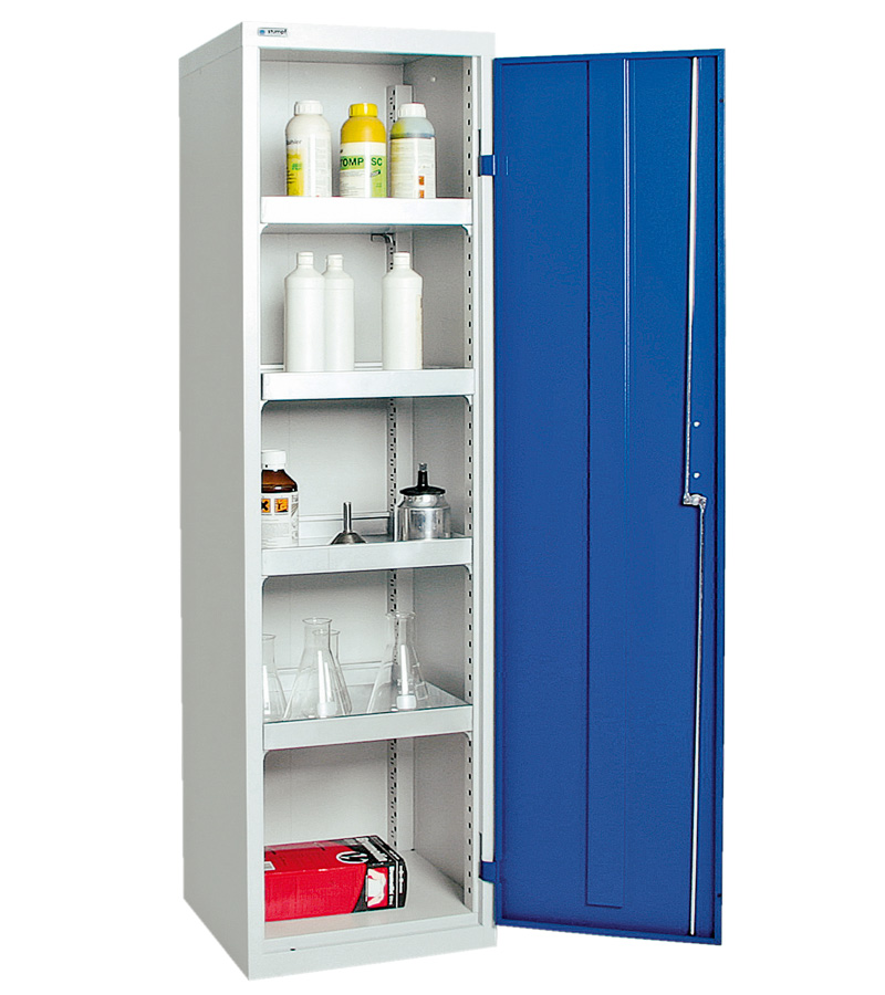Umweltschrank Basic-3, lichtgrau/blau