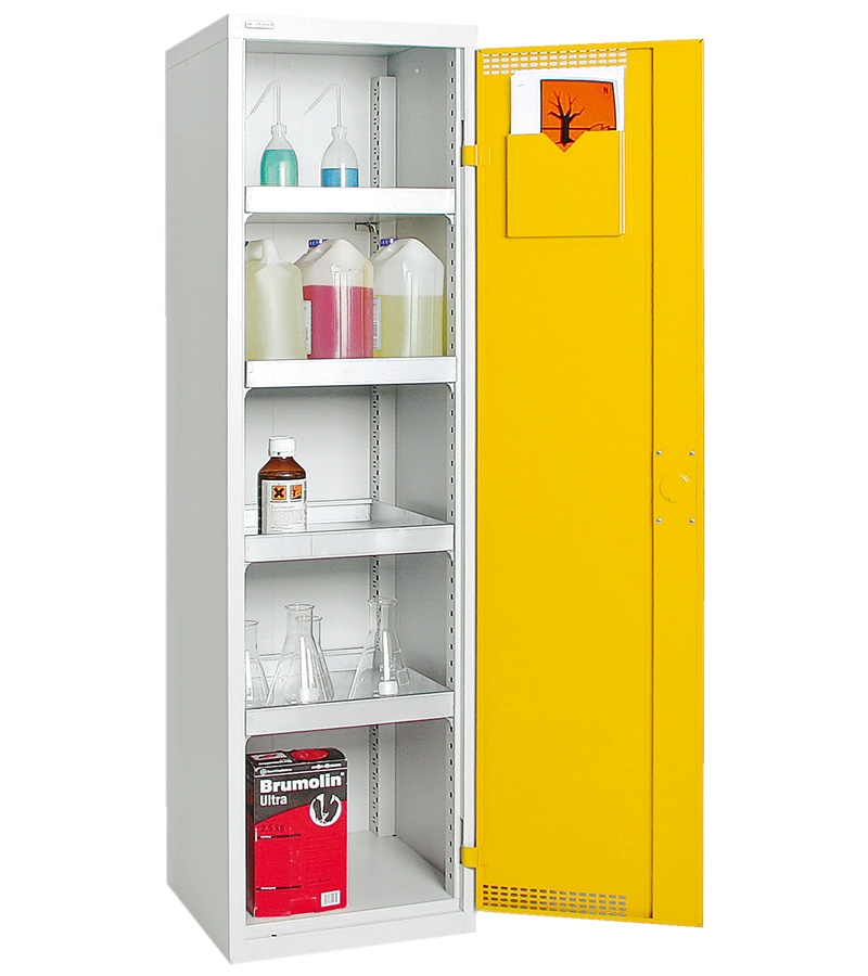Umweltschrank Basic-Plus-3, lichtgrau/gelb