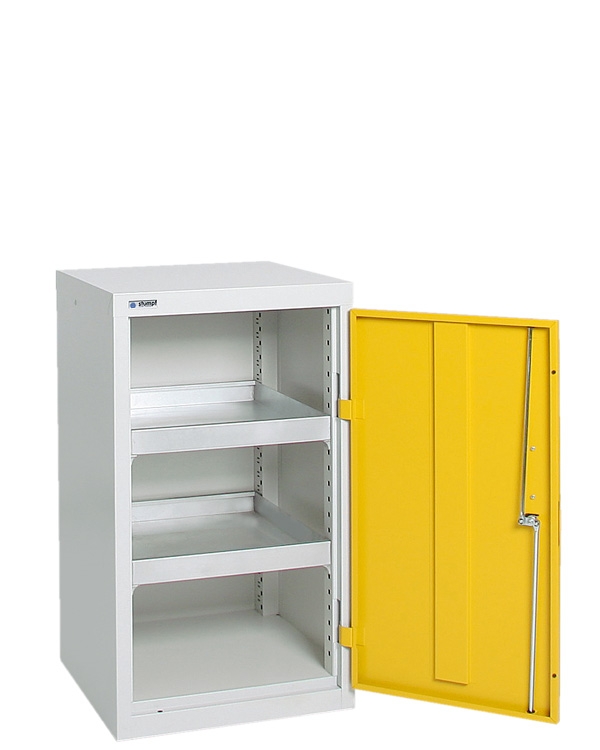 Umweltschrank Basic-1, lichtgrau/gelb