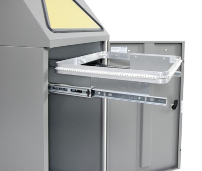 Abfalltrennung Modul-Vario 75, ProSlide-System, Trethebel, graualu-struktur