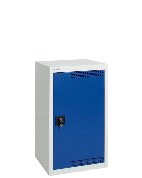Umweltschrank Basic-Plus-1, lichtgrau/blau