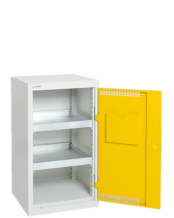 Umweltschrank StawaR-1, lichtgrau/gelb