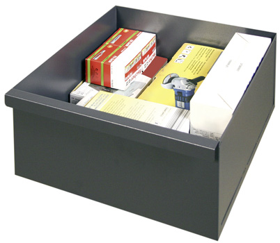 Einzelschublade Serie 3000, anthrazitgrau, 200 mm hoch, 500 mm breit, mit Teleskopschienen