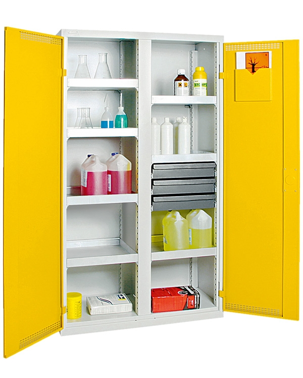 Umweltschrank StawaR-5, lichtgrau/gelb