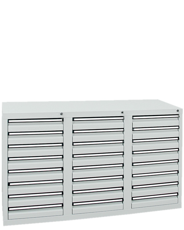Schubladenschrank Serie ST 410-3, mit Teleskopführungen