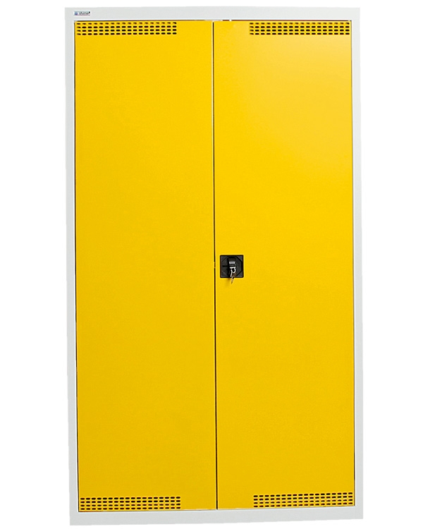 Umweltschrank Basic-Plus-4, lichtgrau/gelb